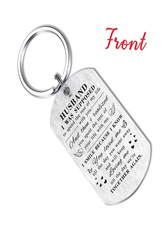 TANWIH Memory Gifts Memorial Keychain Jewelry for Loss of Husband, Loss of Husband Sympathy Gift for Women Wife, Bereavement Remembrance Presents - Image 3